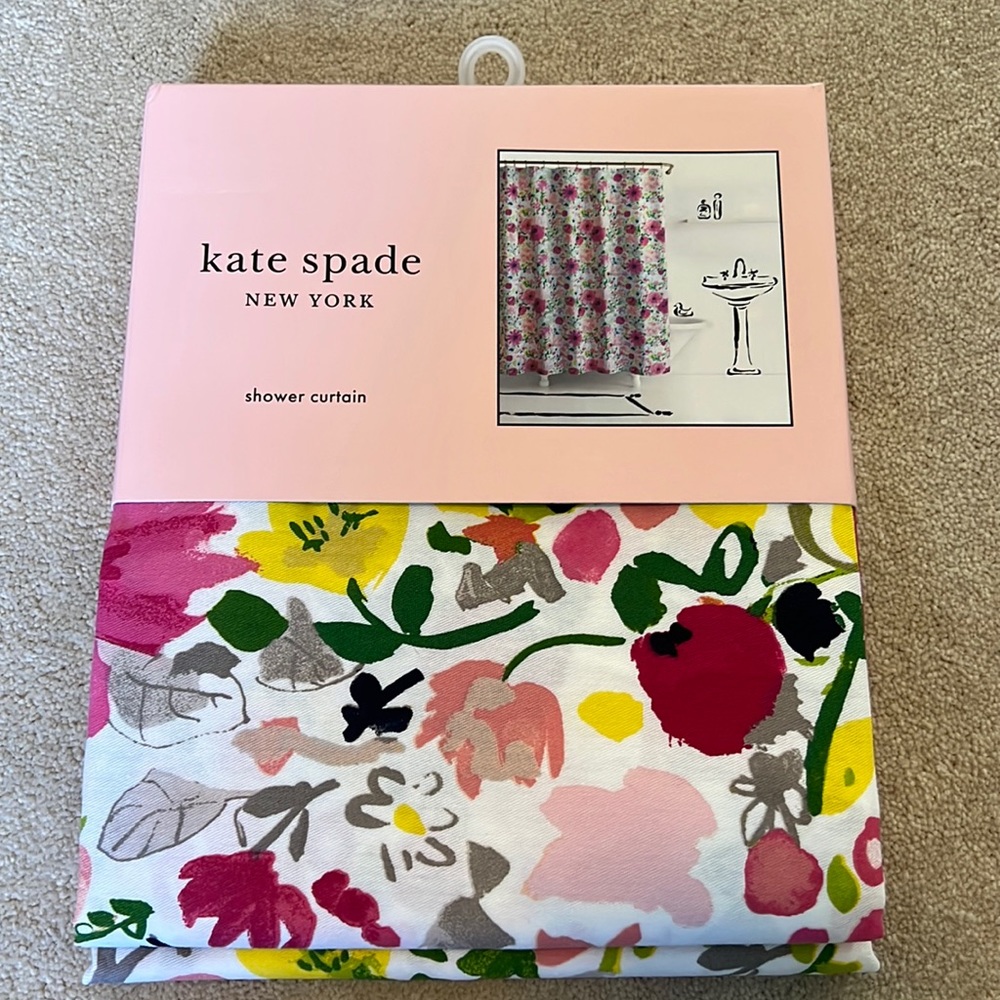Brand new Kate Spade shower curtain in Dahlia.